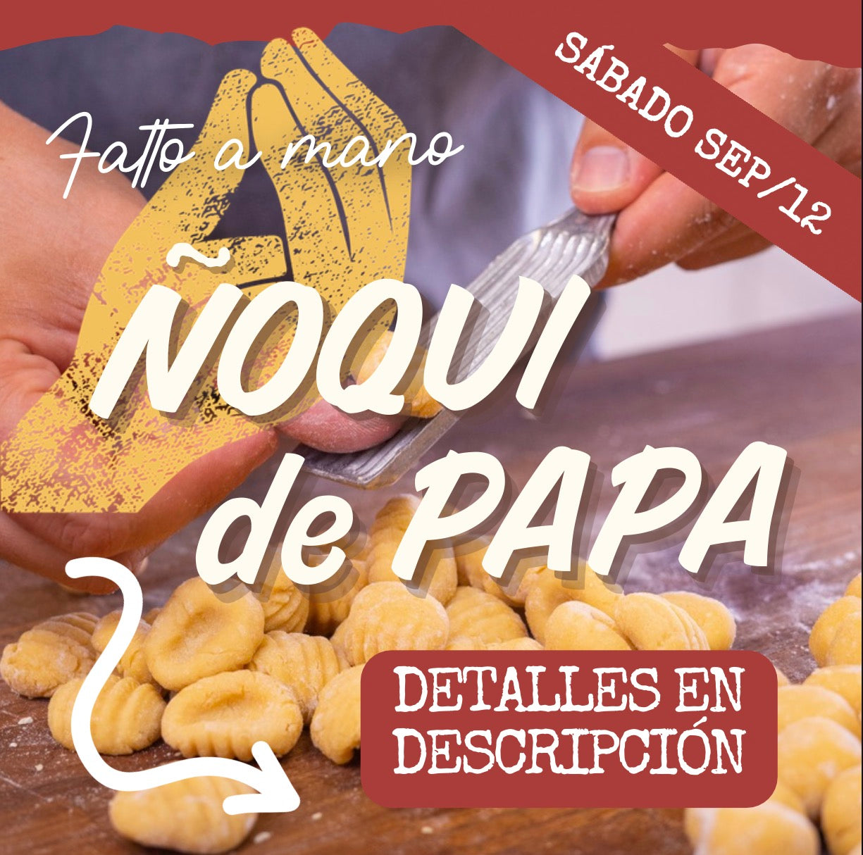 FAM - ÑOQUI SÁBADO 12/SEP (6:30-8:30pm)